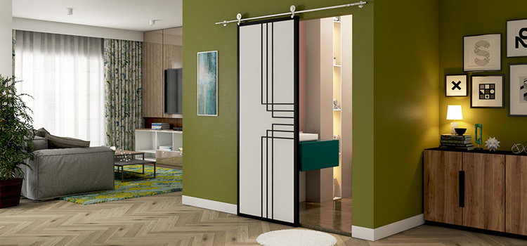 sliding bathroom door installation in Monrovia